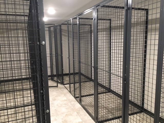 Wire Partition Lockers For Tenant Storage